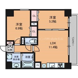 ミラノ堺筋の物件間取画像